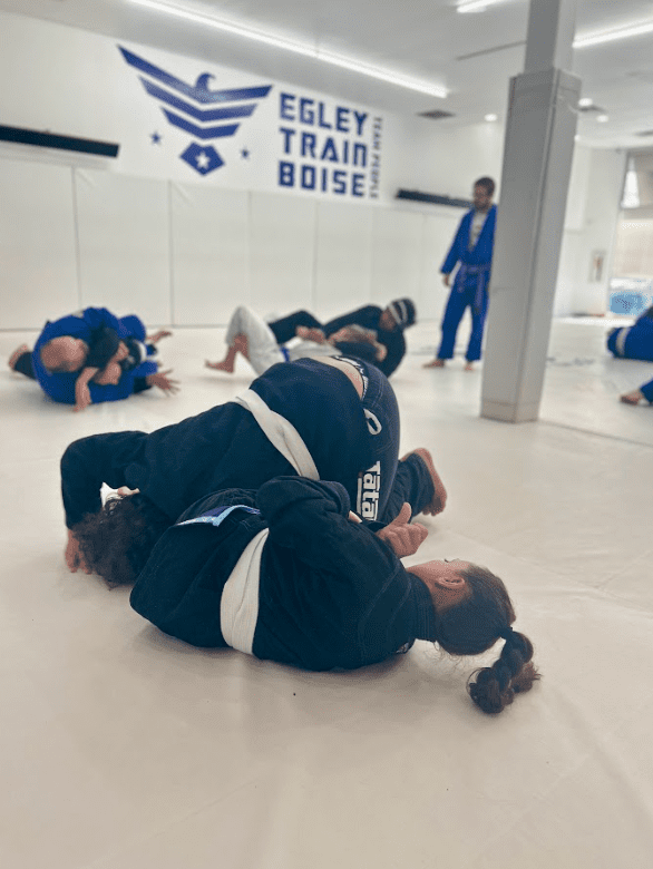 An adult self-defense system offers group fitness classes that teach personal safety techniques for dangerous situations.